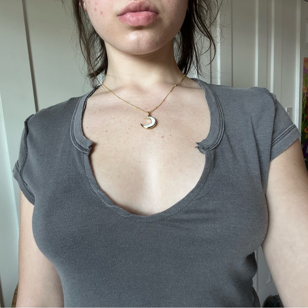 grey free people lounge tee